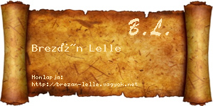 Brezán Lelle névjegykártya